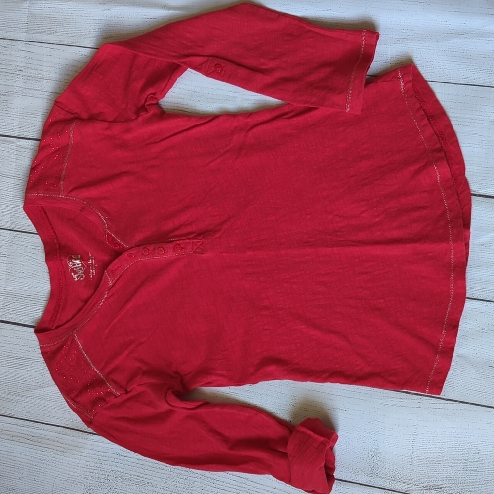 Justice Red Long Sleeve T-Shirt - Size 8